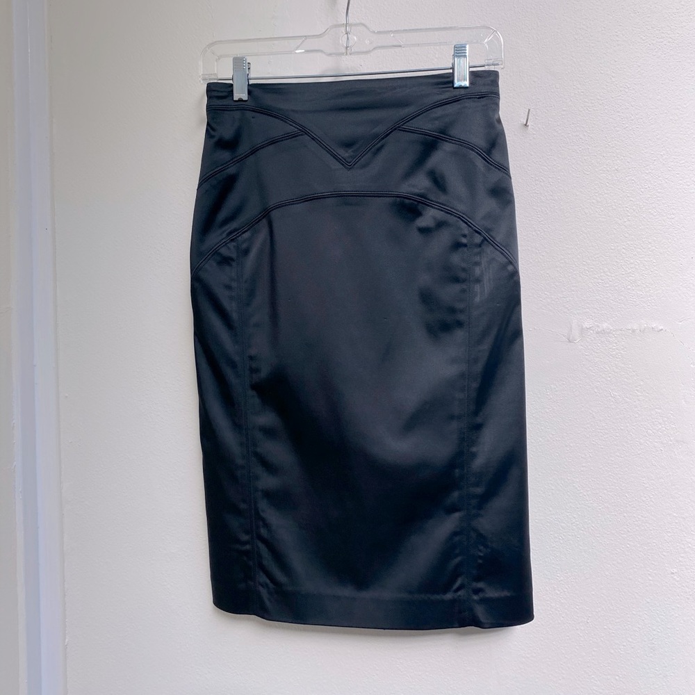 Bebe black pencil skirt with back slit